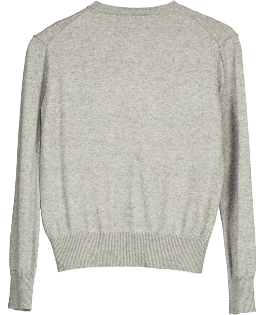 Albaray Grey Cotton & Cashmere Blend Cardigan UK 10