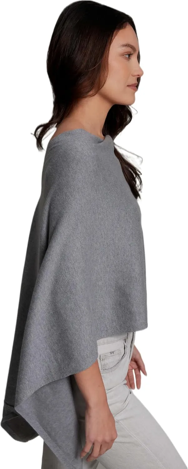 Caroline Grace Cashmere Blend Poncho by Alashan Lightweight & Super Soft - 95% Cotton 5% Cashmere - Great Gift Item