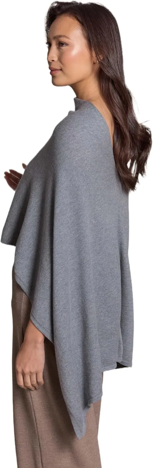 Caroline Grace Cashmere Blend Poncho by Alashan Lightweight & Super Soft - 95% Cotton 5% Cashmere - Great Gift Item