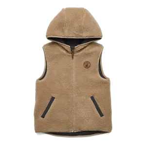 Crywolf Reversible Yeti Vest - Black/Camel