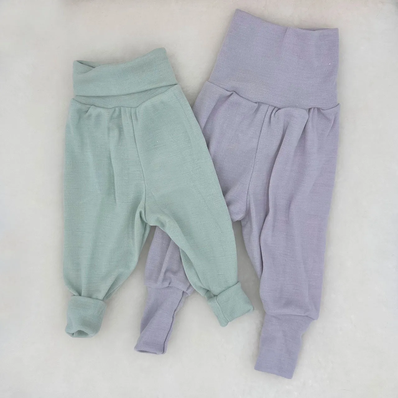 ENGEL Organic Wool/Silk Baby Pants in PASTELS