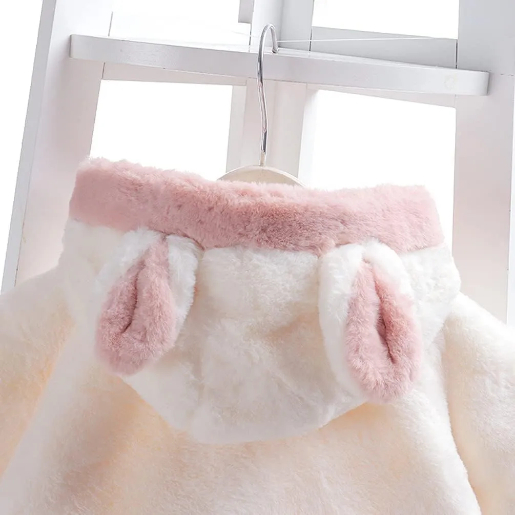 Faux Fur Coat Newborn Infant Baby Girl Jacket Cape Cloak Poncho 0-3 Years