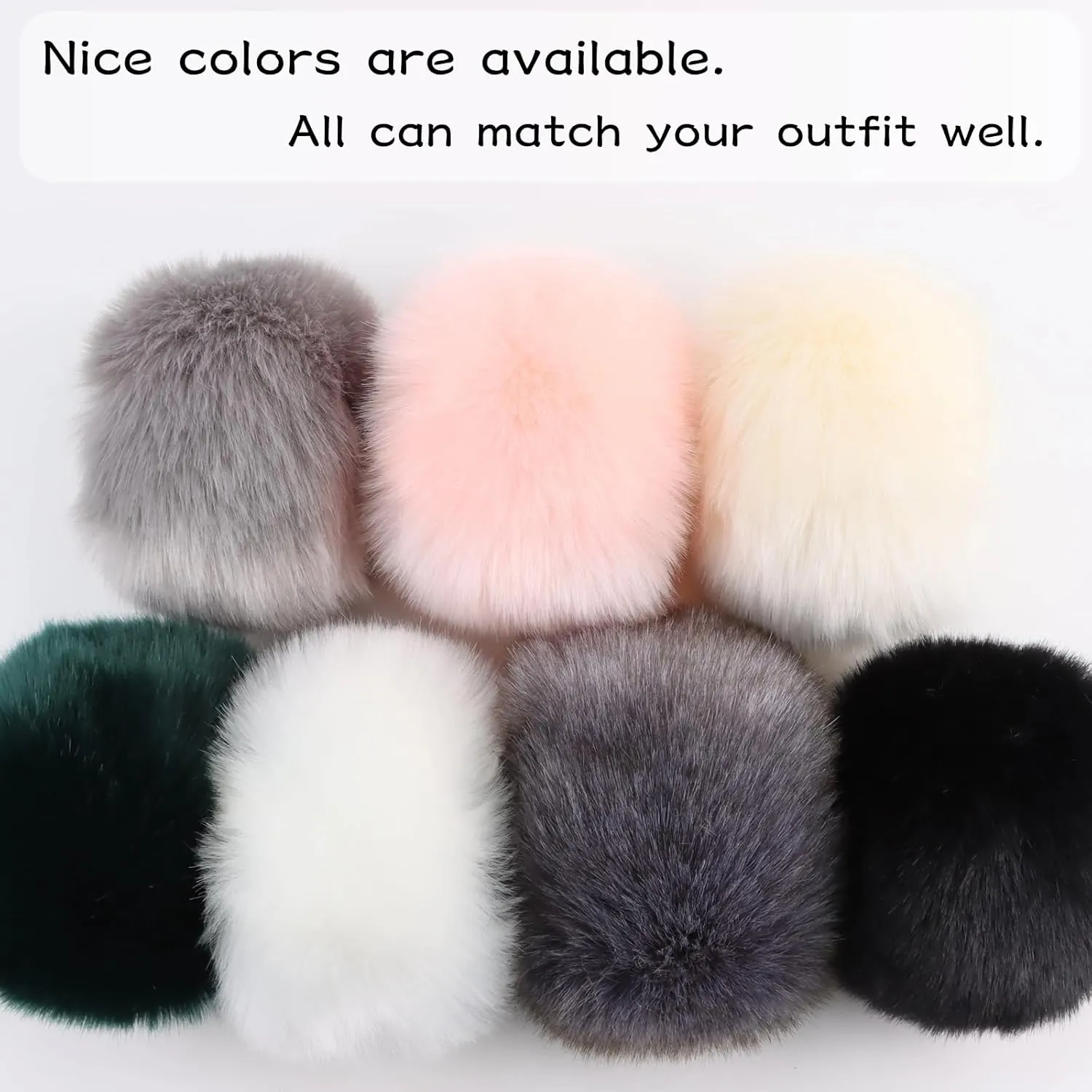 Peecabe Winter Women Fuzzy Arm Warmers Girls Faux Fur Short Wrist Cuffs Fluffy Soft Wrist Cover Ankle Warmer