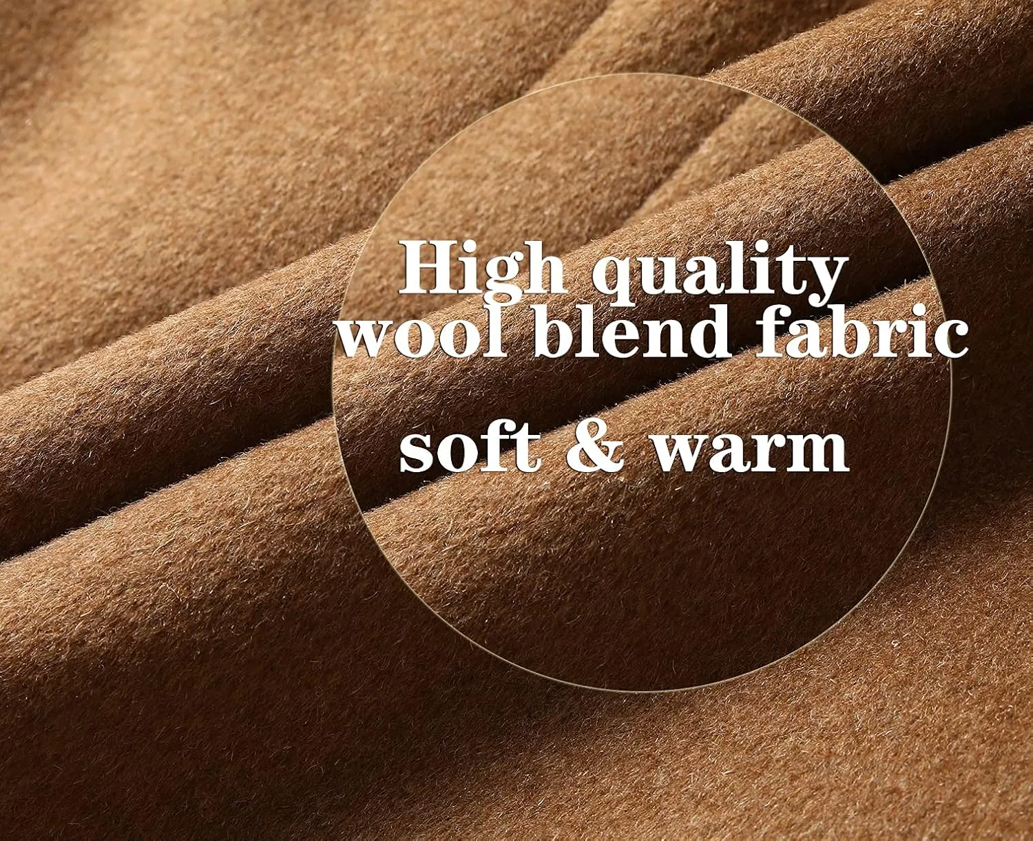 PRIJOUHE Men's Wool Coat Hoodie Long Trench Coat Cotton Casual Woollen Overcoat Jacket