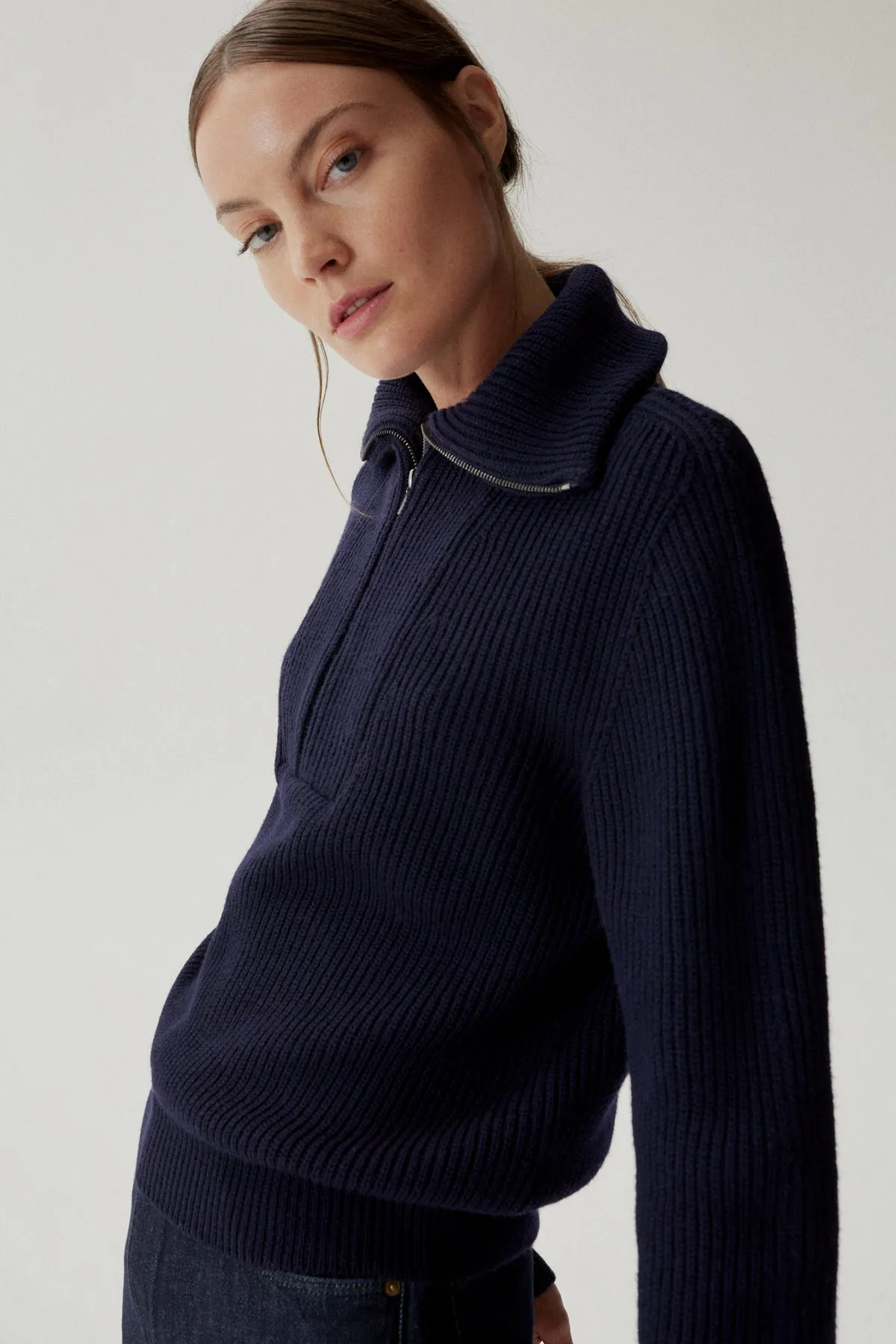 The Merino Wool Half-zip Sweater