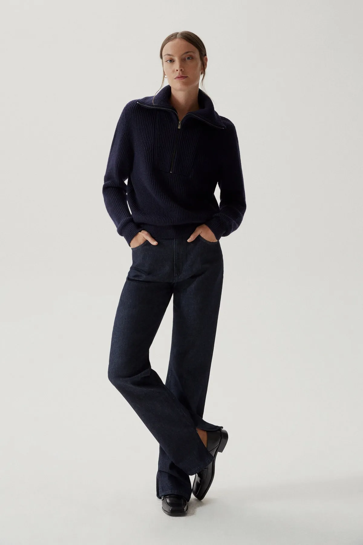 The Merino Wool Half-zip Sweater