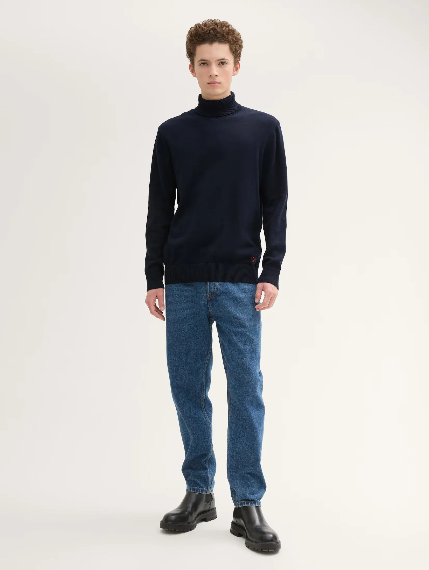Tom Tailor Navy Basic Turtle Neck Sweater